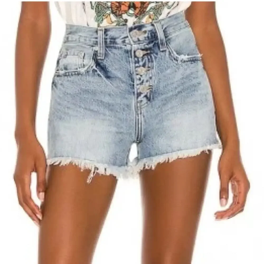 Pistola Women's Nova Relaxed High Rise Cut Off‎ Short en Adams Size 28 - Picture 3 of 12